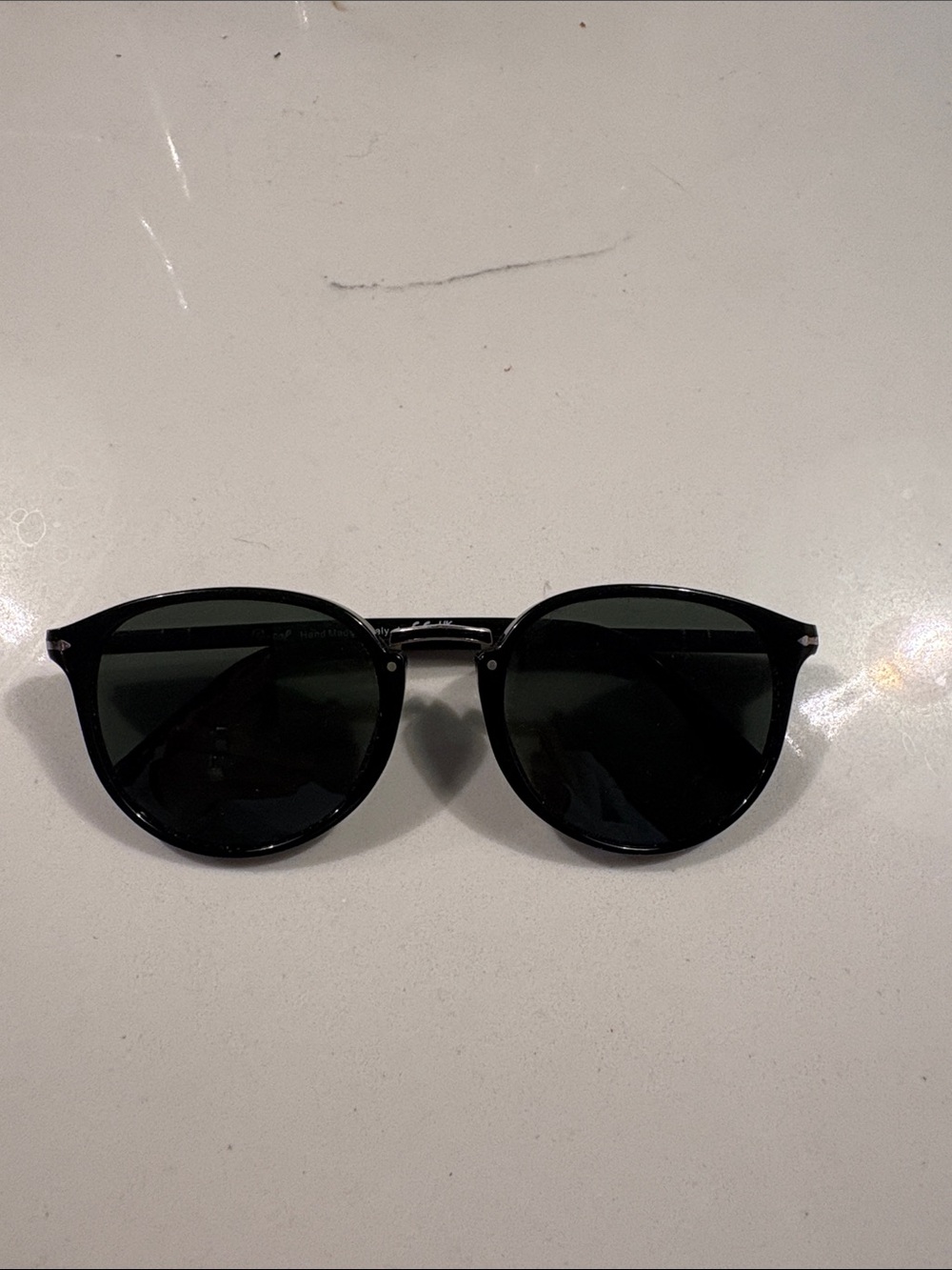 Persol Men’s Black Round Sunglasses